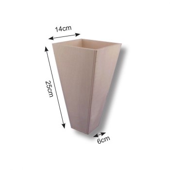 Vaso in Legno - Vaso Conico 25cm