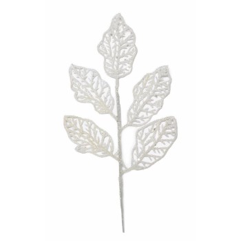 Foglie Glitter Bianco 25cm - Botanica Renkalik