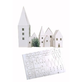 Villaggio con 9 Casette da Assemblare e Decorare - Renkalik
