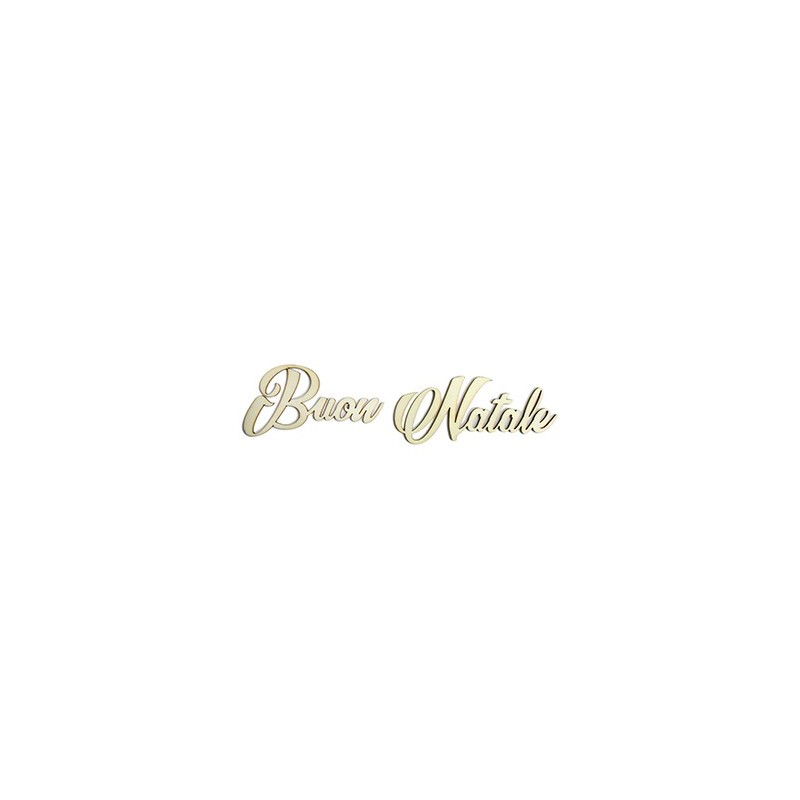 "Buon Natale" in Legno - Scritte in Legno Decorative - 15X3,8X0,3 cm