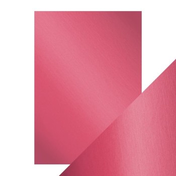 Cartoncino Specchio Satinato Metallico Rosa - 5 pezzi formato A4 250g Tonic Studios Pink Chiffon