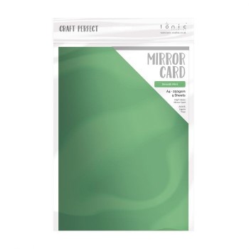 Cartoncino Specchio Metallico Verde Menta - 5 pezzi formato A4 250g Tonic Studios Smooth mint