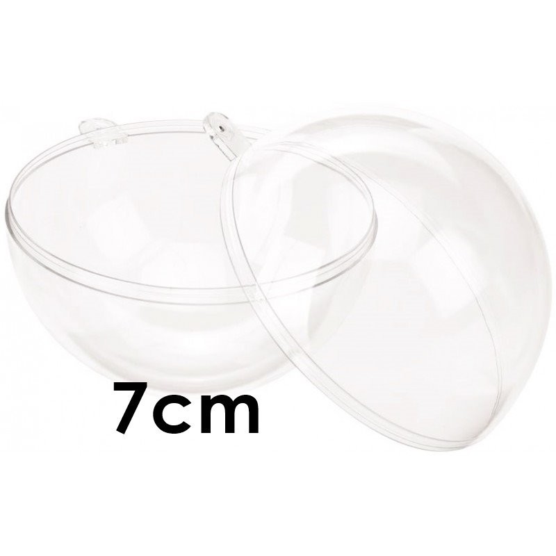 Sfera 7cm Trasparente - Sfera Apribile Diametro 7cm
