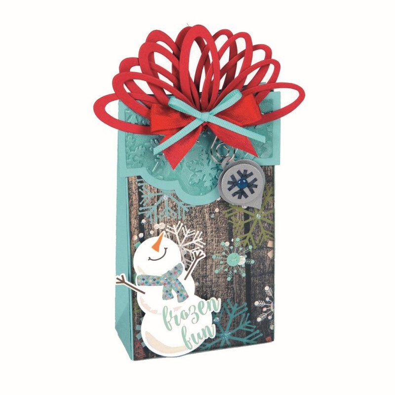 Fustella Scatola e Decori Natalizi - Sizzix • BIGZ XL die box wrapped with Ornaments 661557