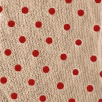 Tubolare Beige Pois Rossi - 30cm x 8cm