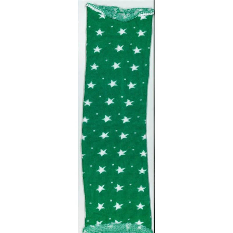 Tubolare Stelle Verde Scuro e Bianco - 30x8cm