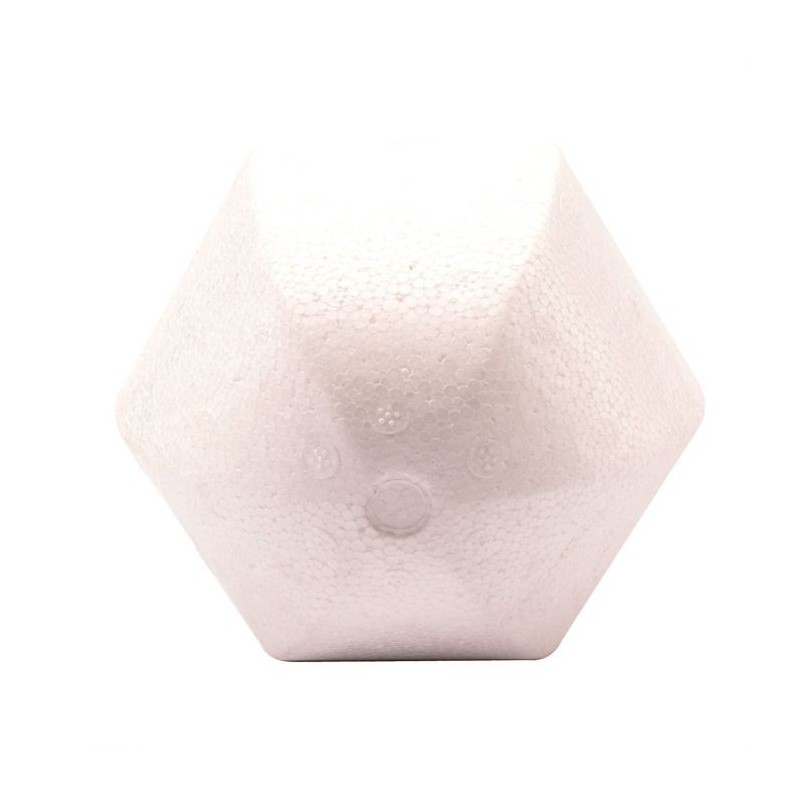 Sfera di Polistirolo Esagonale 10cm - Palla di Polistirolo da Decorare 10cm