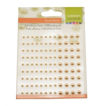 Mezze Perle Adesive Crema 108 pezzi da 3 e 5 mm Lucide