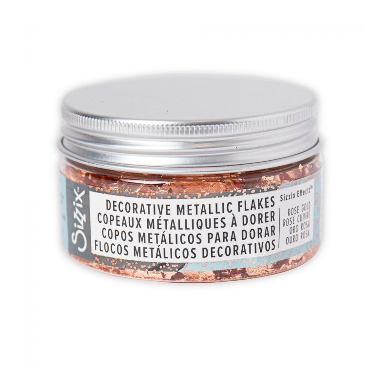 Fiocchi Metallici Decorativi Rosa Gold - Sizzix • Effectz Decorative Metallic flakes Rose Gold 0.8g 664565