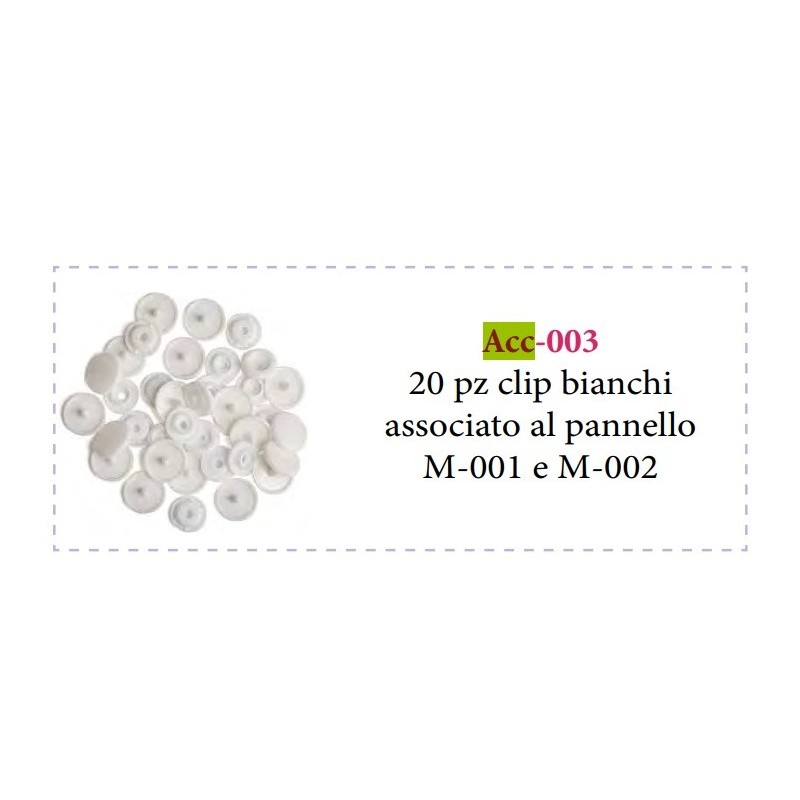 Clip Bottoncini per Bavaglini - Idee per Creare - Acc-003 20 pz