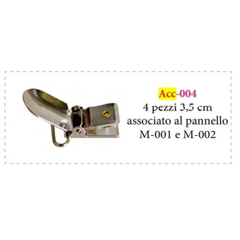 Clip portaciuccio per Bavaglini - Idee per Creare - Acc-004 4 pz