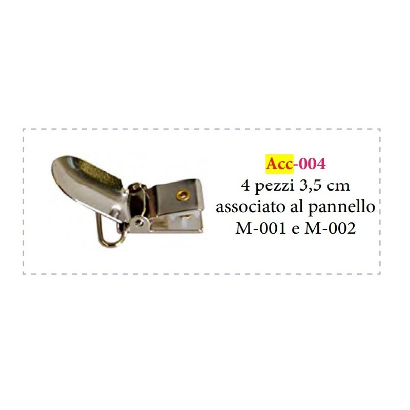 Clip portaciuccio per Bavaglini - Idee per Creare - Acc-004 4 pz