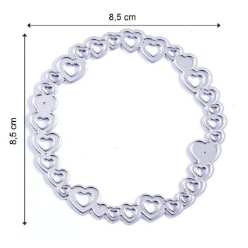 Fustella Cornice con Cuoricini - Wreath with hearts