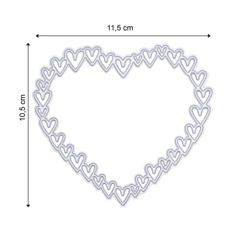 Fustella Cornice Cuore con Cuoricini - Frame hearts