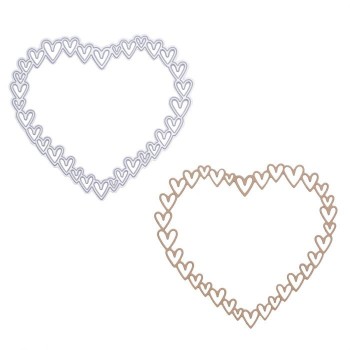 Fustella Cornice Cuore con Cuoricini - Frame hearts