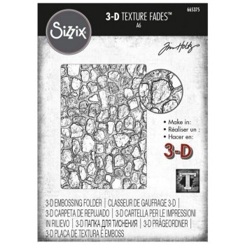 Embossing Ciottoli Sizzix • 3D texture fades embossing folder Cobblestone 665375