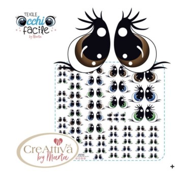 Occhi in Pannolenci - 3-1cm Foglio 25x22cm - Creattiva by Marta