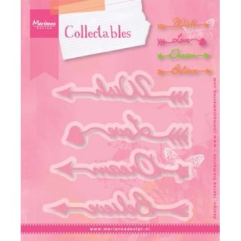 Fustella Frecce Sentimentali - Marianne Design Collectables ARROW SENTIMENTS COL1458