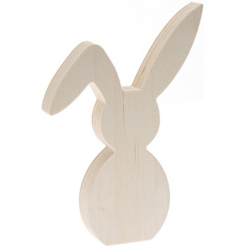 Coniglio in Legno 14x20,5x2cm - Sagoma Coniglio - Pasqua