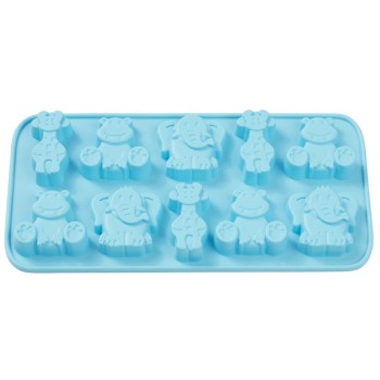 Stampo Animali Zoo Safari per Gessetti, Polvere di Ceramica, Sapone, ecc...Giraffa, Elefante e Ippopotamo
