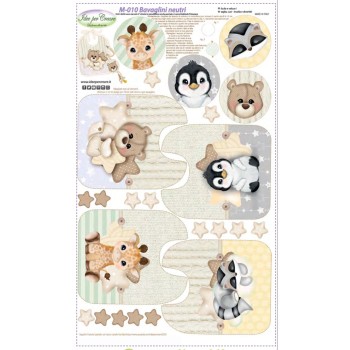 Pannello Bavaglini Neutri - Idee per Creare - M-010 Microfibra Bavaglini 50x80cm