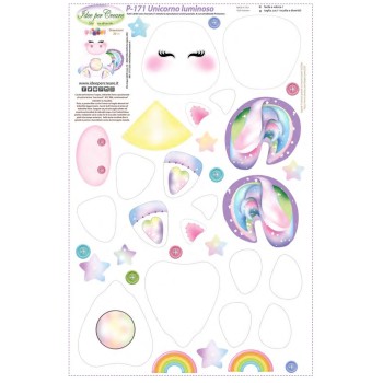 Pannello Unicorno Luminoso P-171 Idee per Creare