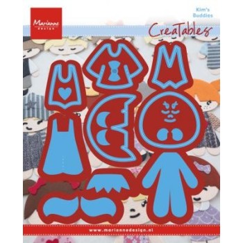 Fustella Bambini LR0474 Marianne Design Creatables KIM'S BUDDIES Fustella Bamboline