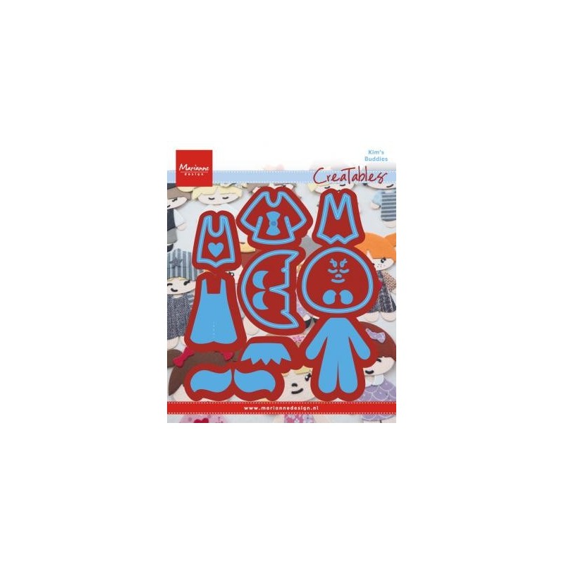 Fustella Bambini LR0474 Marianne Design Creatables KIM'S BUDDIES Fustella Bamboline