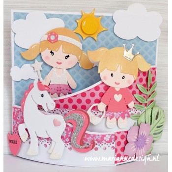 Fustella Bambini LR0474 Marianne Design Creatables KIM'S BUDDIES Fustella Bamboline