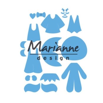Fustella Bambini LR0474 Marianne Design Creatables KIM'S BUDDIES Fustella Bamboline