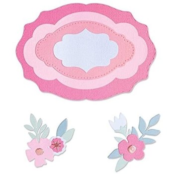Fustella Etichette - Sizzix Thinlits Die Set 11 pezzi - Layered Labels 665482