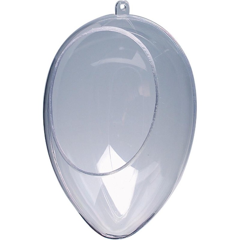 Uovo con Apertura 16cm Trasparente - Uova di plastica Grande 16cm