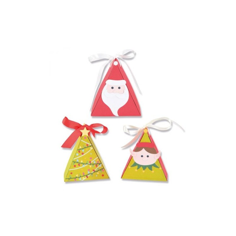 Fustella Scatolina Triangolare - Sizzix Thinlits Die Set 15PK - Christmas Character Box 665338