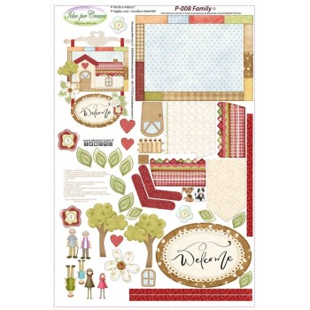 Pannello Family P-008 Idee per Creare Pannello Fuoriporta Famiglia