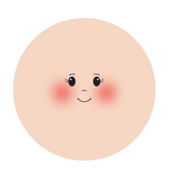 Faccina in Maglina "Stefy" - Faccina per sfere da 4 e 5cm Stafil x3 pezzi