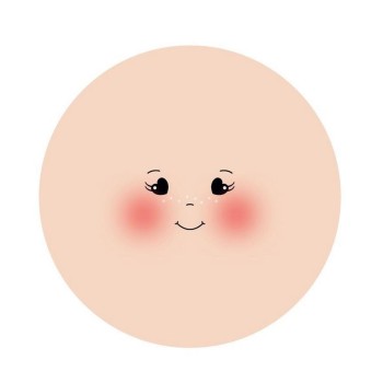 Faccina in Maglina "Mary" - Faccina per sfere da 4 e 5cm Stafil x3 pezzi