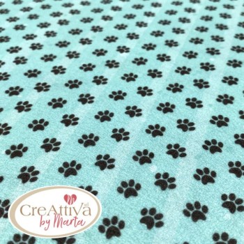 Pannolenci Morbidoso Stampato Impronte 1mm - 50X45CM - Bau Bau Impronte