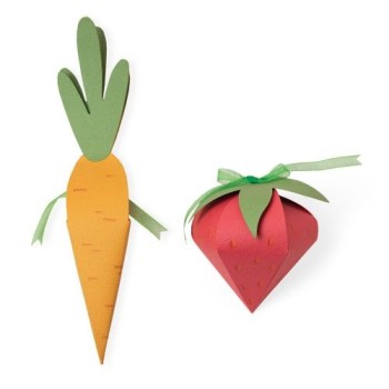 Fustella Scatoline Carota e Fragola Sizzix • Bigz Plus die Box, Carrot and Strawberry 665106