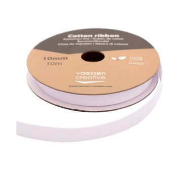 Nastro di cotone 10mm x 10m Bianco - 1109-88 Vaessen Creative