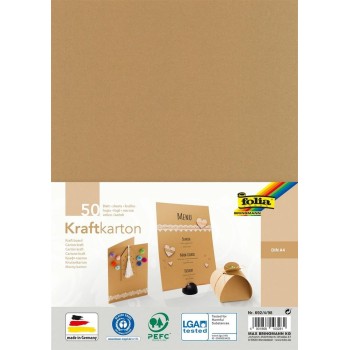 Cartoncino Kraft 230g A4 x50pz Carta Kraft Naturale