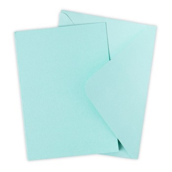 Buste Lettera Verde Menta A6  Sizzix Surfacez - Card & Envelope Pack, A6, Mint Julep, 10Pezzi 664827