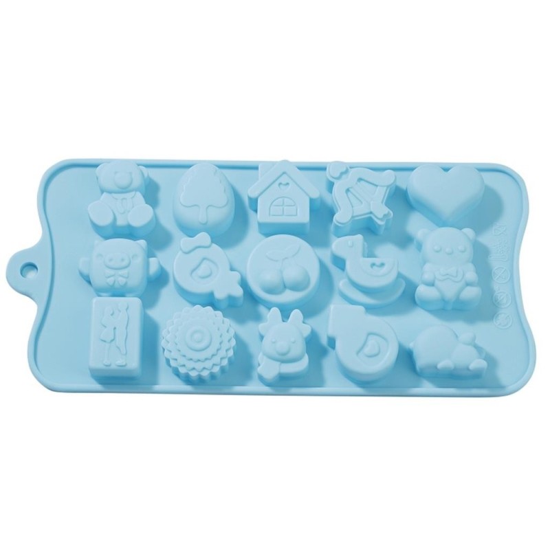Stampo Soggetti Misti per Gessetti, Polvere di Ceramica, Sapone, ecc...