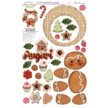 Pannello Ghirlanda Ginger - Idee per Creare - P-216 Pannello