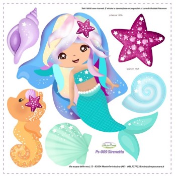 Pannello MINI Ps-009 Sirenetta Idee Per Creare 25x25cm