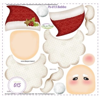 Pannello MINI Ps-015  Babbo Natale Idee Per Creare 25x25cm