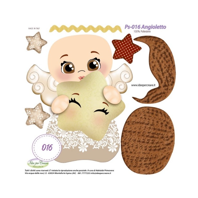 Pannello MINI Ps-016 Angioletto Idee Per Creare 25x25cm