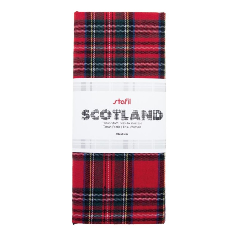 Tessuto SCOTLAND 50X70CM - Stafil Tessuto Scozzese Rosso
