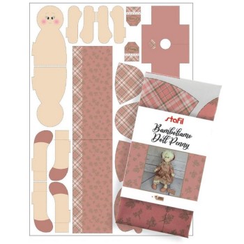 Pannello Bamboliamo Doll Penny - Tessuto Bambola Rosa Stafil 70x100cm