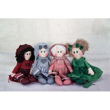 Pannello Bamboliamo Doll Annie - Tessuto Bambola Verde Stafil 70x100cm