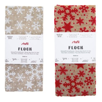 Tessuto Flock 50X70CM - Stafil Tessuto Con Fiocchi di Neve Vellutati